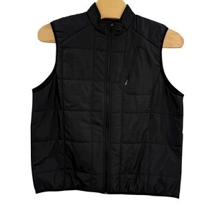 PGATOUR Mens Black Quilted Golf Vest Full Zip XL